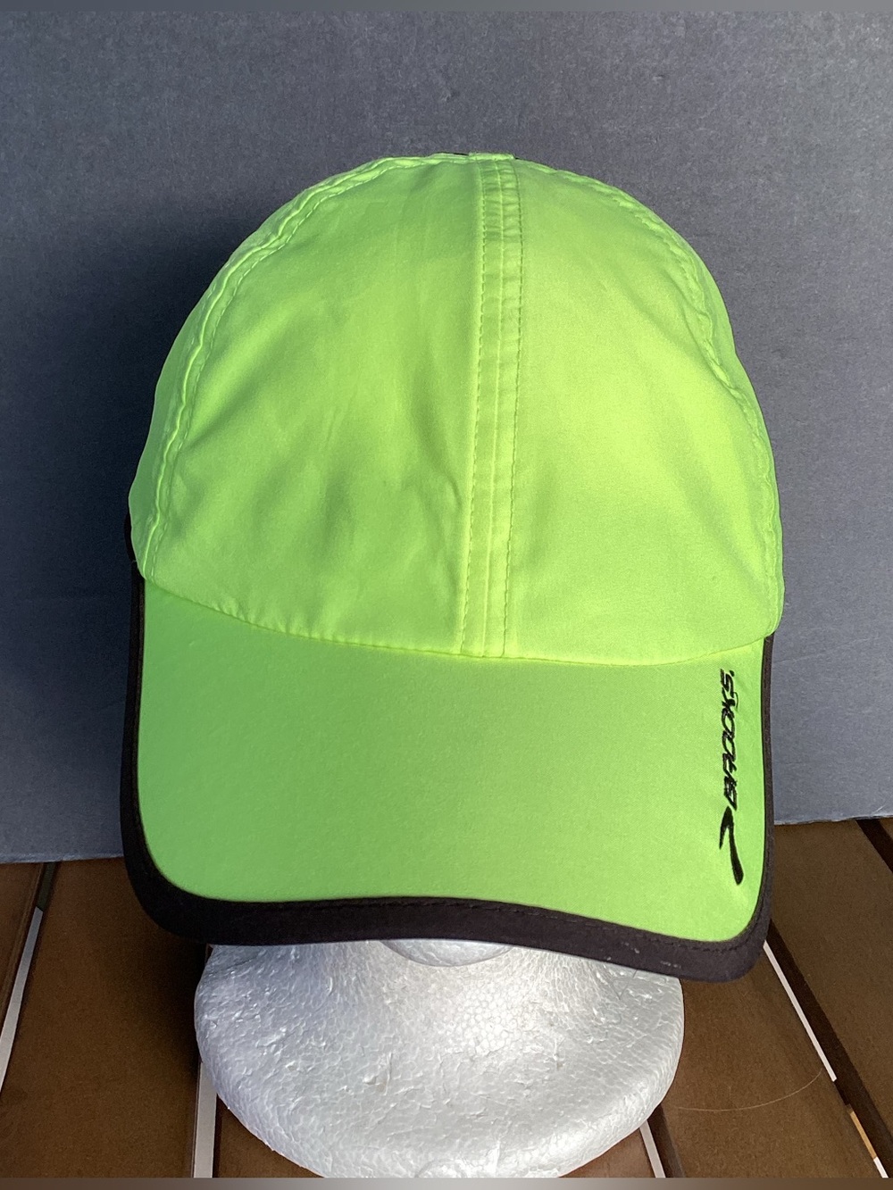 Vintage Brooks Running lime green hat